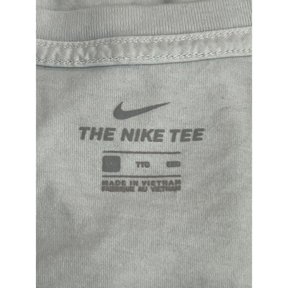 Mens Nike Tee Pale Blue With Gray Camp Logo Design Short Sleeves Top Size XXL - Picture 4 of 6